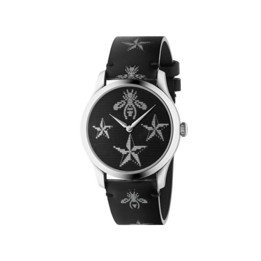 steel case / bees & stars floating motif effect dial and strap