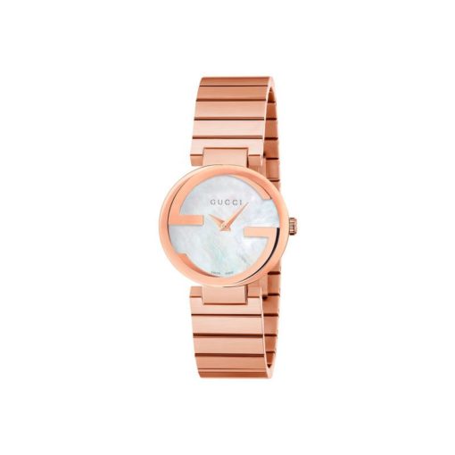 pink gold pvd case/mother of pearl dial/pink gold pvd bracelet